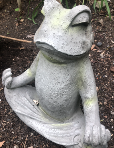 Frog Statue in Meditation Pose