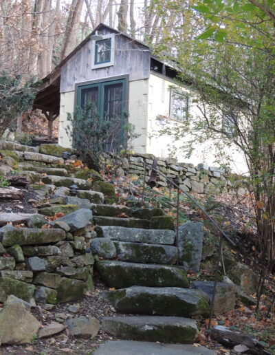 Shed and Steps in Leah's backyard